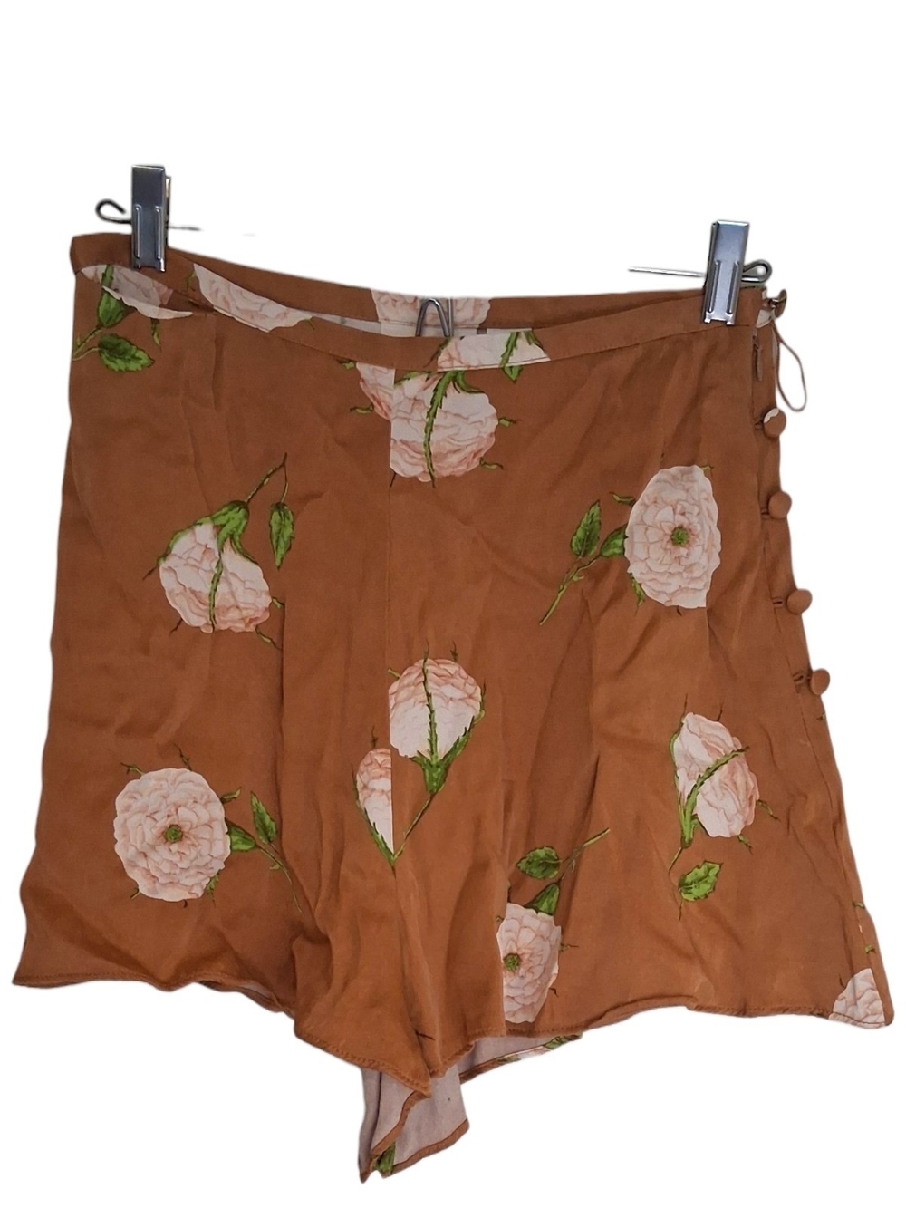 ​Maeve by Anthropologie Rust Floral Viscose Shorts Size 6